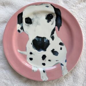 Anthropologie Sally Muir Dog a Day Dessert Plate Dalmatian